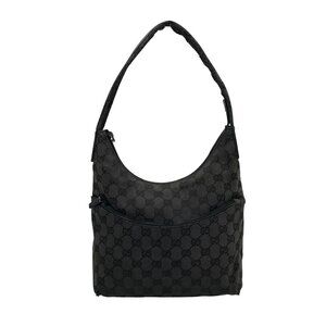 Gucci Black GG Monogram Canvas Shoulder Bag